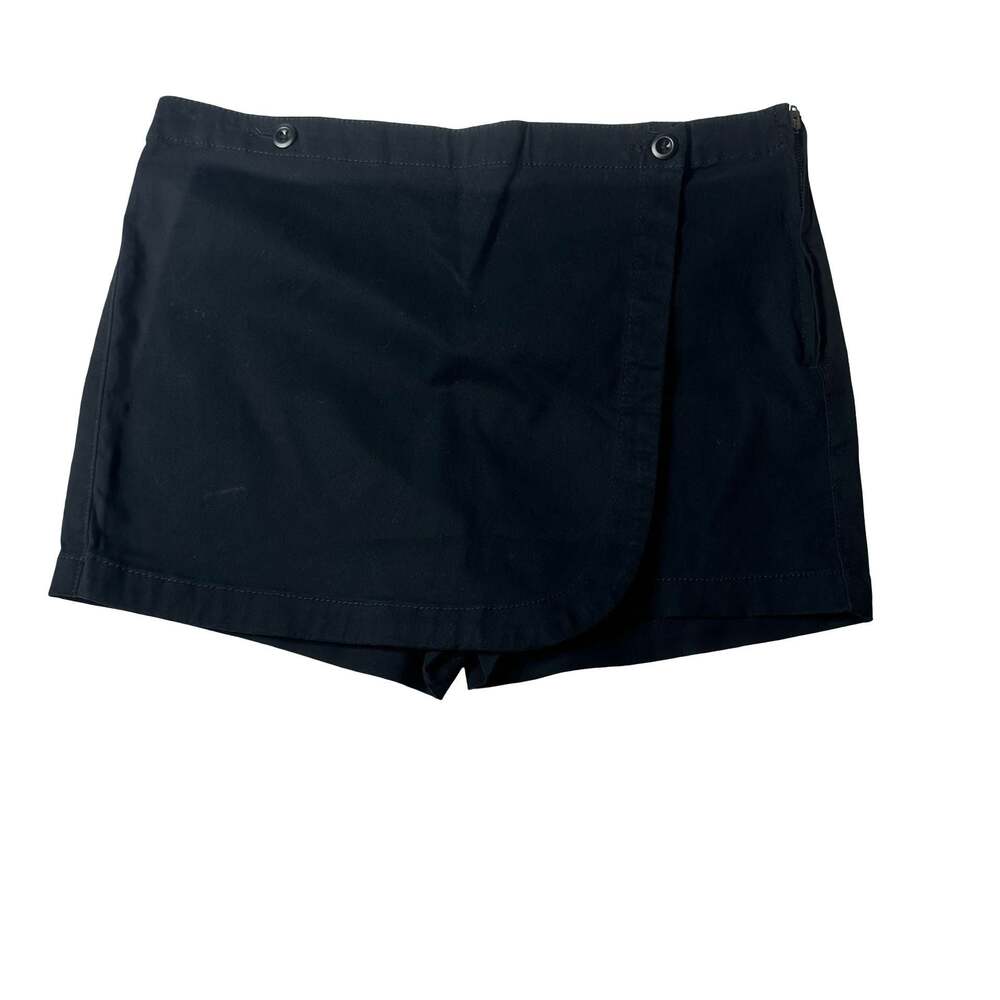 Wild Fable Women’s Y2K Black Mini Skort Wrap Front Side Zip Size 12